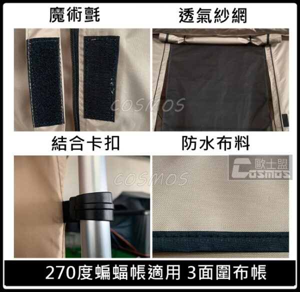COSMOS 歐士盟 270度A字臂車邊帳_2.5(沒圍布)：圖片 12